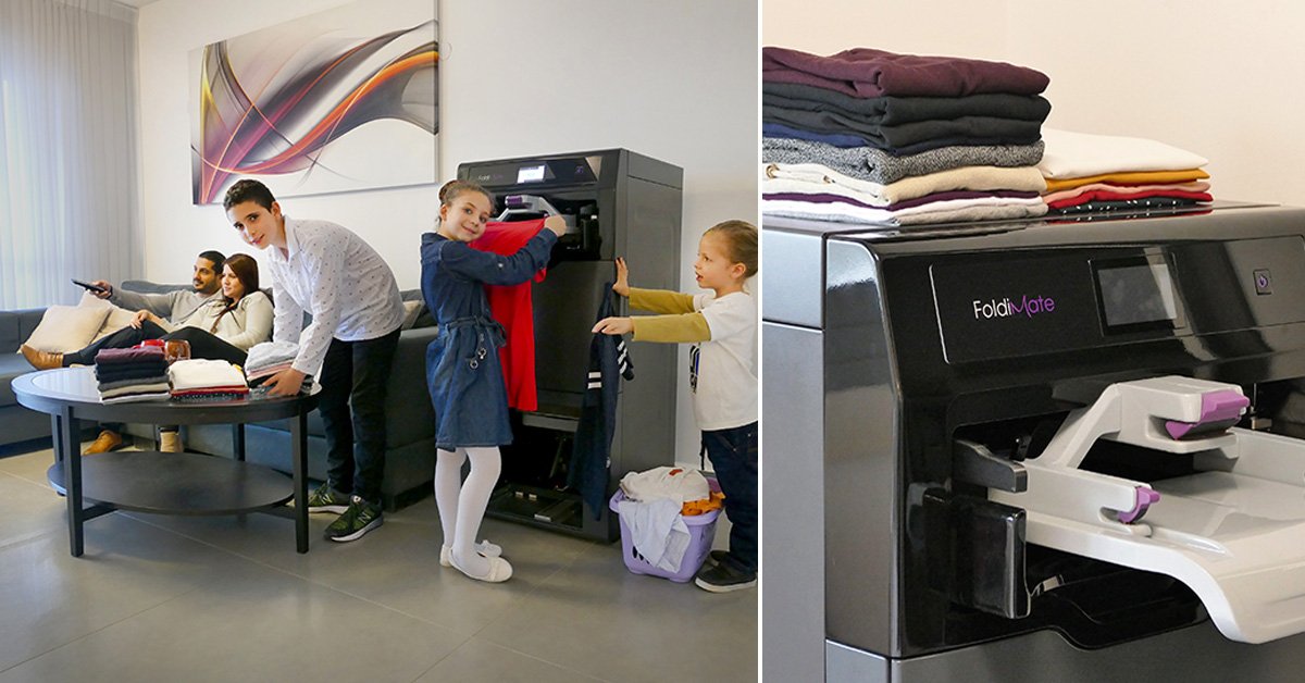 FoldiMate plie et repasse le linge automatiquement pour un gain de temps et un linge impeccable, prêt à ranger facilement.